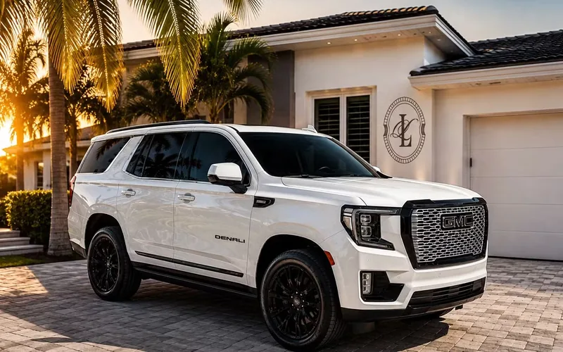 2021 GMC Yukon Denali parked at a Southwest Florida residence