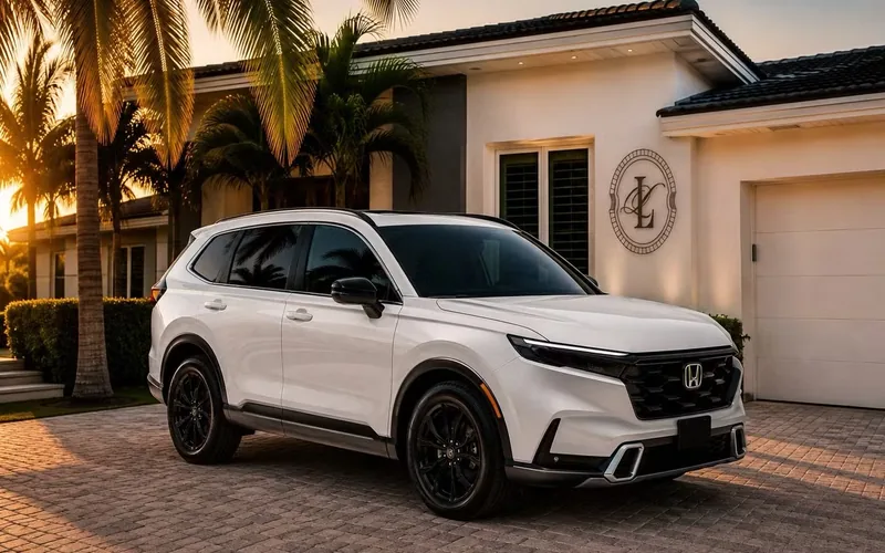 2023 Honda CR-V Hybrid parked at a Southwest Florida residence