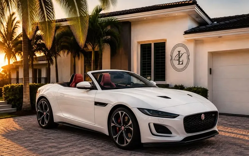 2021 Jaguar F-TYPE Convertible parked at a Southwest Florida residence