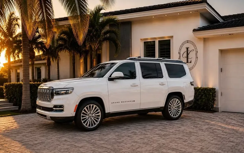 2023 Jeep Grand Wagoneer parked at a Southwest Florida residence