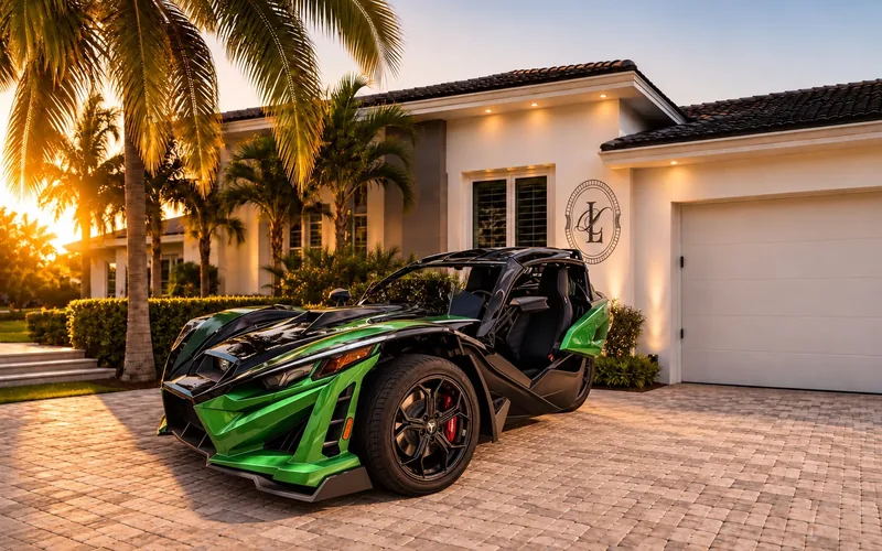 2026 Polaris Slingshot Grand Touring parked at a Southwest Florida residence