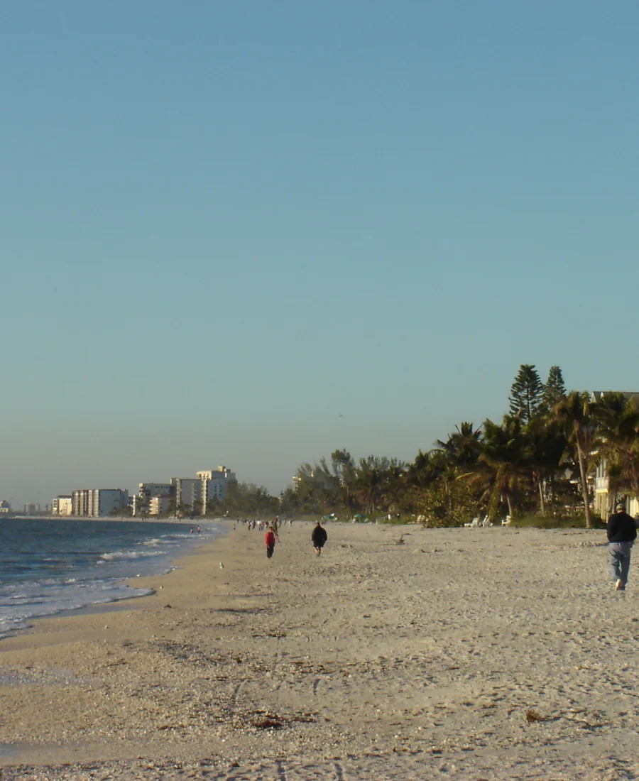 The beach at Bonita Springs on the Gulf of Mexico